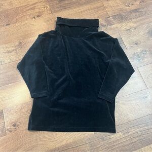 Vintage Victoria secret sport velour pullover mock Foldover turtleneck Sz Large
